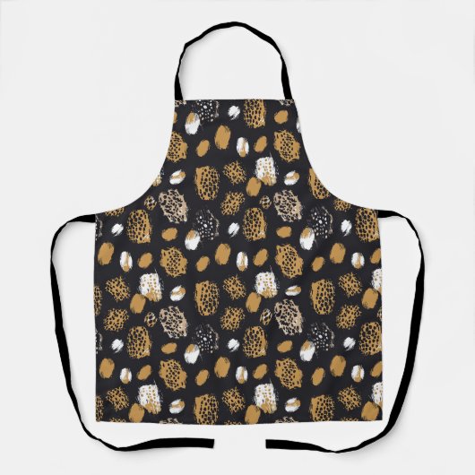 Moderne Tierdruckfarben Schwarz/Braun-Schürze Schürze (Vorderseite)
