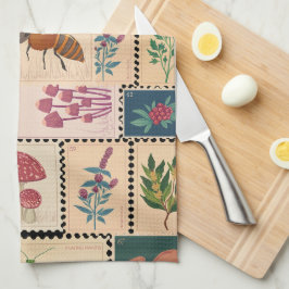 Moderne Tiere aus der Mitte des Jahrhunderts und b Geschirrtuch