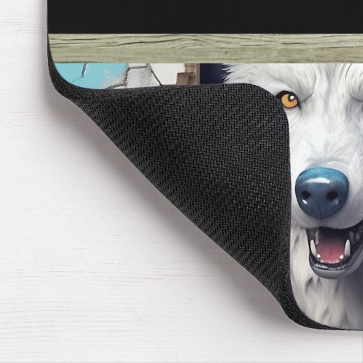 Moderne Tiere, Leopard Wolf Mousepad (Ecke)