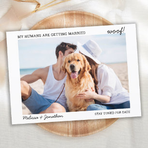 Moderne Tierfotos Hunde-Hochzeit Verlobung Ankündigung