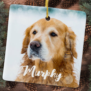 Moderne Tierfotos Personalisiert Whimsical Hunde L Keramikornament
