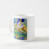Moderne Tiger Art - Augenblick Kaffeetasse (Vorderseite Links)