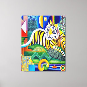Moderne Tiger Art - Augenblick Leinwanddruck