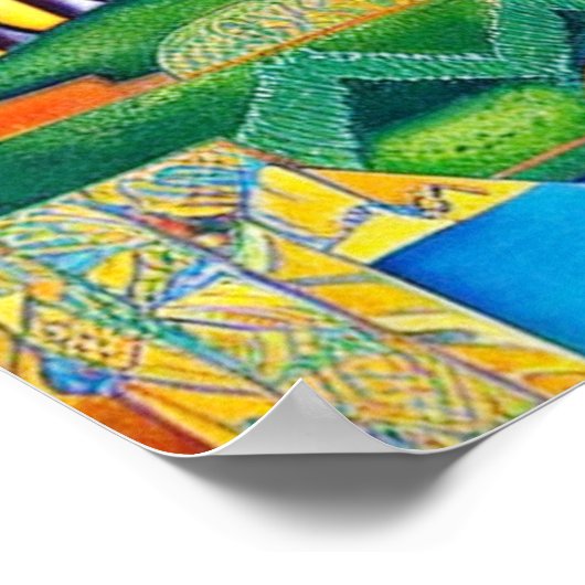 Moderne Tiger Art - Augenblick Poster (Ecke)