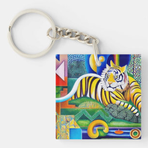 Moderne Tiger Art - Augenblick Schlüsselanhänger