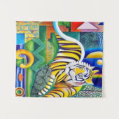 Moderne Tiger Art - Augenblick Wandteppich (Vorderseite (Horizontal))