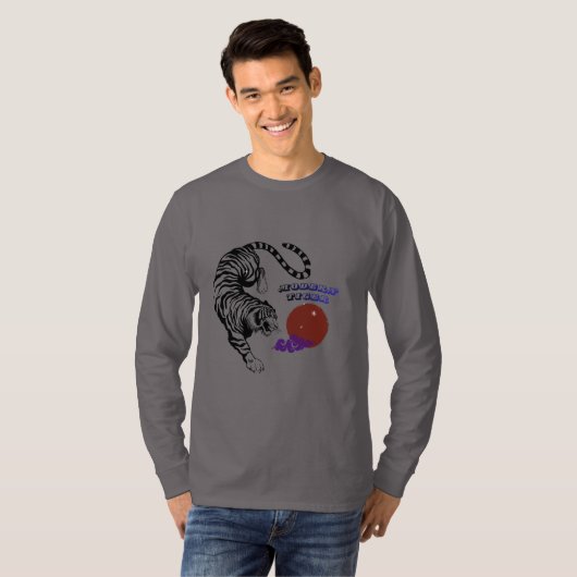 Moderne Tiger-Grafik-Kunst T-Shirt (Vorne ganz)
