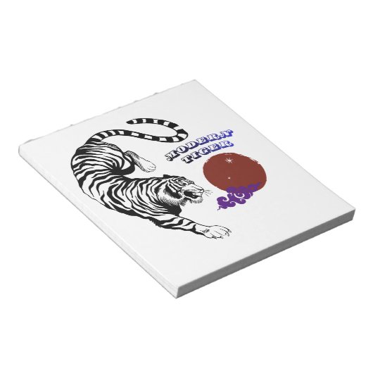 Moderne Tiger-Grafik Notizblock (angewinkelt)