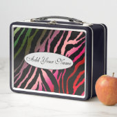 Moderne Tiger hinzufügen Ihren Text Metall Brotdose (Beispiel)