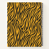 Moderne Tiger Print, benutzerdefinierbarer Name Notizblock (Rückseite)