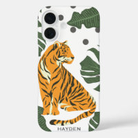 Moderne Tiger und Dschungel Blätter Art Personalis