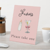 Moderne Tini One Pink Lieblings Martini Baby Dusch Sockelschild (In SItu)