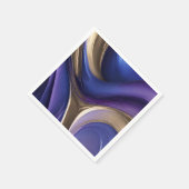 Moderne Tischdekoration Blau Lila und Gold Serviette (Ecke)