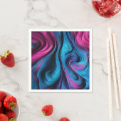 Moderne Tischdekoration Blau und Rosa Serviette (Beispiel)