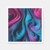 Moderne Tischdekoration Blau und Rosa Serviette (Vorderseite)