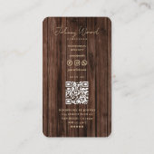 Moderne Tischlerei Berufliche Holzbearbeitung Brau Visitenkarte (Rückseite)