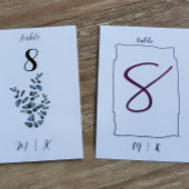 Moderne Tischnummer Card | Hochzeit