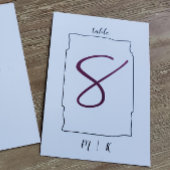 Moderne Tischnummer Card | Hochzeit