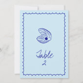 Moderne Tischnummer der blauen Mittelmeerregion (Vorderseite)