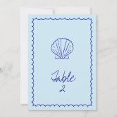 Moderne Tischnummer der blauen Mittelmeerregion (Vorderseite)