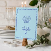 Moderne Tischnummer der blauen Mittelmeerregion