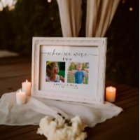 Moderne Tischnummer für einfache Hochzeitsfotos