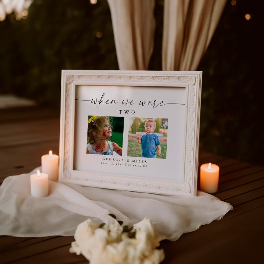 Moderne Tischnummer für einfache Hochzeitsfotos