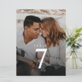 Moderne Tischnummer für Minimalistisches Foto (Stehend Vorderseite)