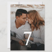 Moderne Tischnummer für Minimalistisches Foto (Vorderseite)