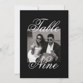 Moderne Tischnummer für Minimalistisches Foto (Vorderseite)