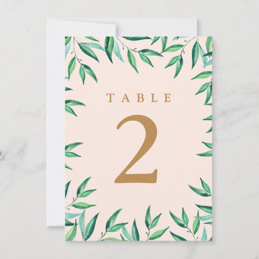 Moderne Tischnummern am tropischen Strand (Rückseite)