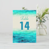 Moderne Tischnummern für Hochzeiten in funkelndem (Stehend Vorderseite)