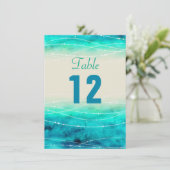 Moderne Tischnummern für Hochzeiten in funkelndem (Stehend Vorderseite)