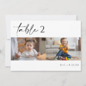 Moderne Tischnummern für Minimalistisches Foto (Vorderseite)