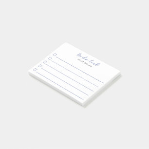 Moderne To-Do-Liste Blaue Checkbox Liniiert  Post-it Klebezettel