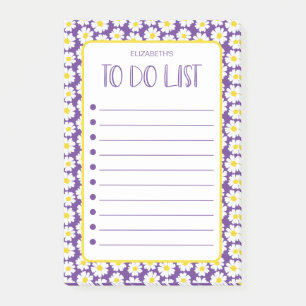 Moderne To-Do-Liste mit Gänseblümchen Post-it Klebezettel