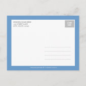 Moderne Tones - Geburtsankündigung - Blau Ankündigungspostkarte (Rückseite)