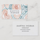 Moderne Topografie Karte Abstraktes Design (Vorne/Hinten)