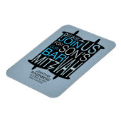 Moderne Torah Blue Bar Mitzvah Save the Date Magnet (Linke Seite)