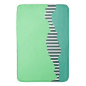 Moderne Torn Streifen türkisfarben grün gelegt Badematte (Vorderseite Vertikal)