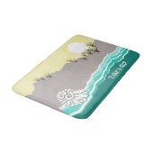 Moderne Torn Sunset Beach Muschel - Tauchen Sie ei Badematte (Schrägansicht)