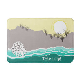 Moderne Torn Sunset Beach Muschel - Tauchen Sie ei Badematte
