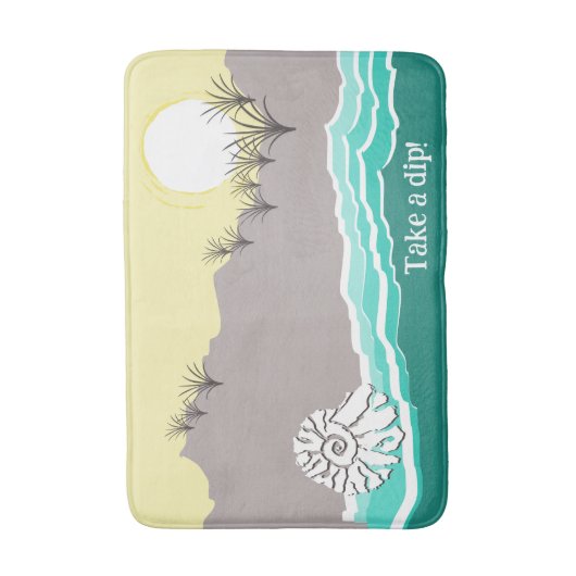 Moderne Torn Sunset Beach Muschel - Tauchen Sie ei Badematte (Vorderseite Vertikal)
