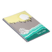 Moderne Torn Sunset Beach Muschel - Tauchen Sie ei Notizblock (Rechte Seite)