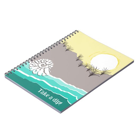 Moderne Torn Sunset Beach Muschel - Tauchen Sie ei Notizblock (Linke Seite)