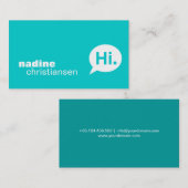 Moderne Torquoise Visitenkarte (Vorne/Hinten)