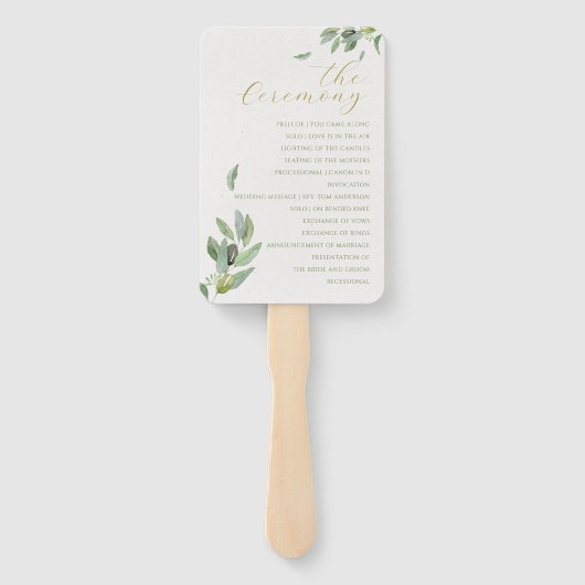 Moderne toskanische Olive Blätter Zweigstelle Hoch Fächer (Rückseite)