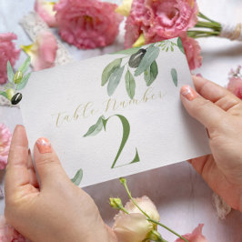 Moderne toskanische Olivenbäume Blätter Zweigstell Dankeskarte