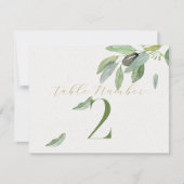 Moderne toskanische Olivenbäume Blätter Zweigstell Dankeskarte (Vorderseite)