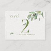 Moderne toskanische Olivenbäume Blätter Zweigstell Platzkarte (Vorderseite)